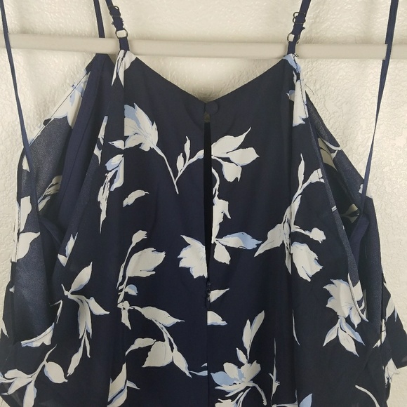 Adelyn Rae Cold Shoulder Floral Ruffle Dress SizeM - Picture 7 of 8